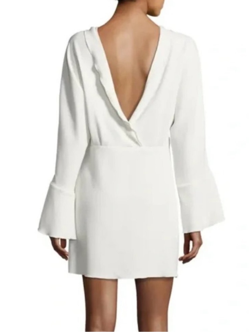 IRO Cream Bell Sleeve Low Back Mini Dress
